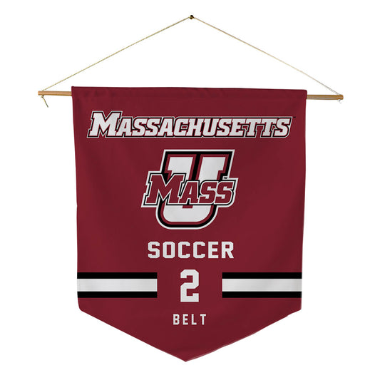 UMass - NCAA Men's Soccer : Quinn Belt - Pennant - 18" x 21"-0