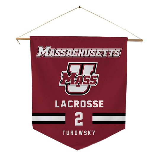 UMass - NCAA Men's Lacrosse : Jack Turowsky - Pennant - 18" x 21"-0