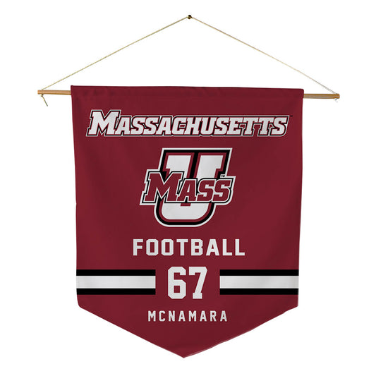 UMass - NCAA Football : William McNamara - Pennant - 18" x 21"-0