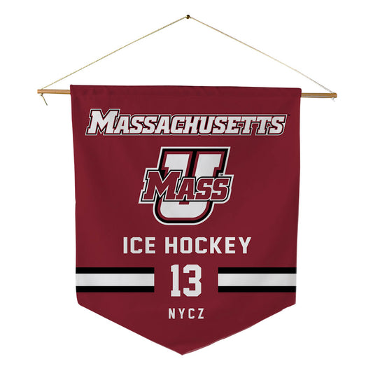 UMass - NCAA Men's Ice Hockey : Landon Nycz - Pennant - 18" x 21"-0