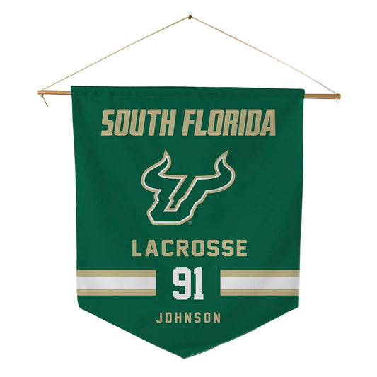 USF - NCAA Women's Lacrosse : Kalina "KJ" Johnson - Pennant - 18" x 21"-0