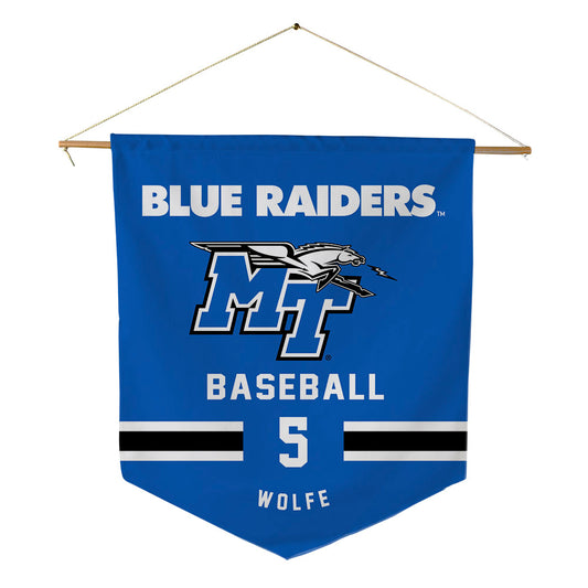 MTSU - NCAA Baseball : Matt Wolfe - Pennant - 18" x 21"-0