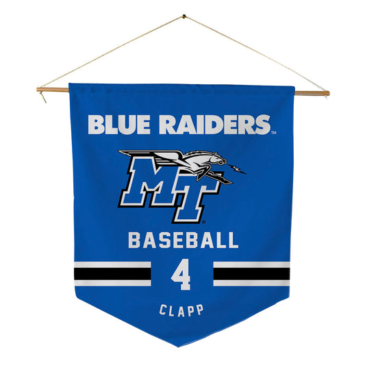 MTSU - NCAA Baseball : Cooper Clapp - Pennant - 18" x 21"-0