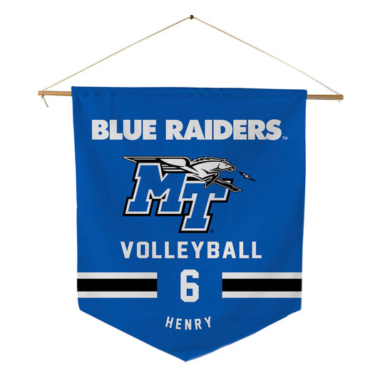 MTSU - NCAA Women's Volleyball : Sophia Henry - Pennant - 18" x 21"-0