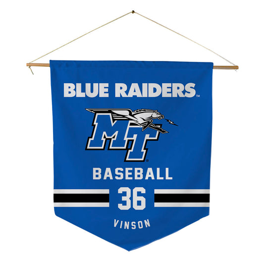 MTSU - NCAA Baseball : Cale Vinson - Pennant - 18" x 21"-0