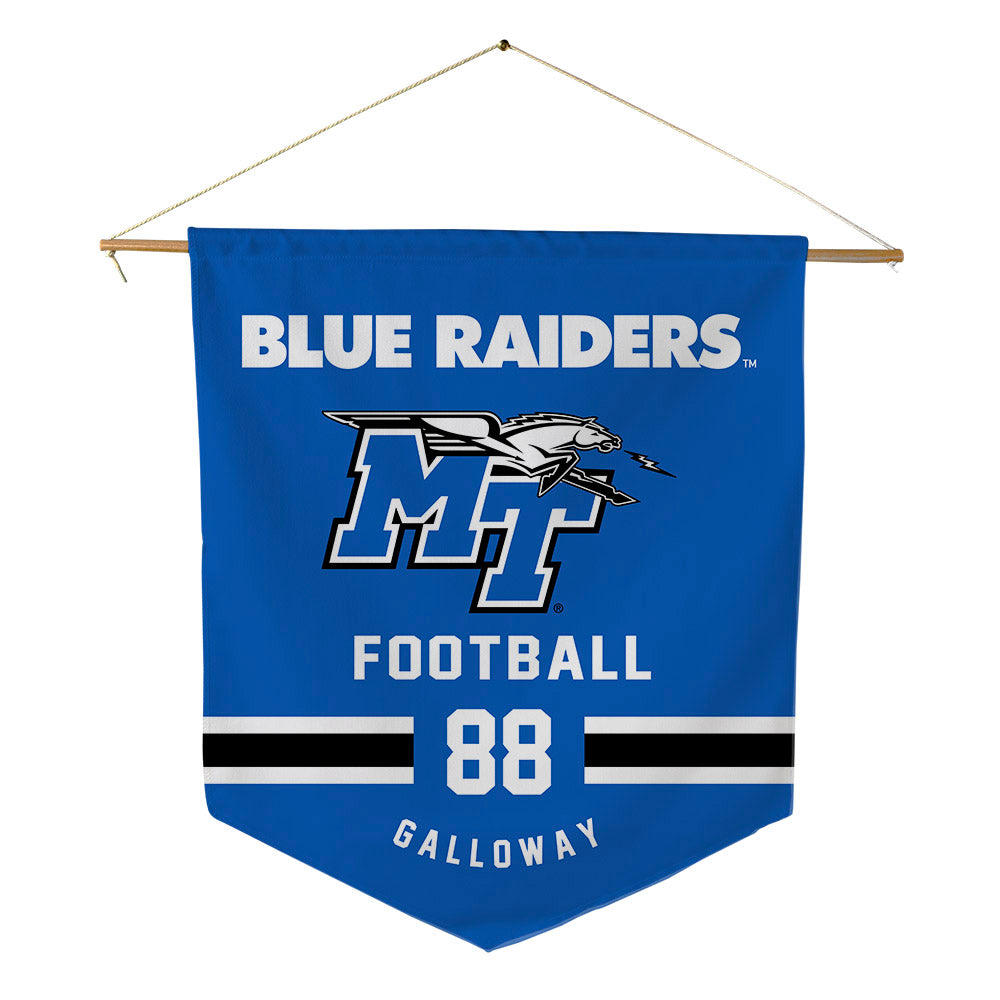 MTSU - NCAA Football : Tayvion Galloway - Pennant - 18" x 21"-0