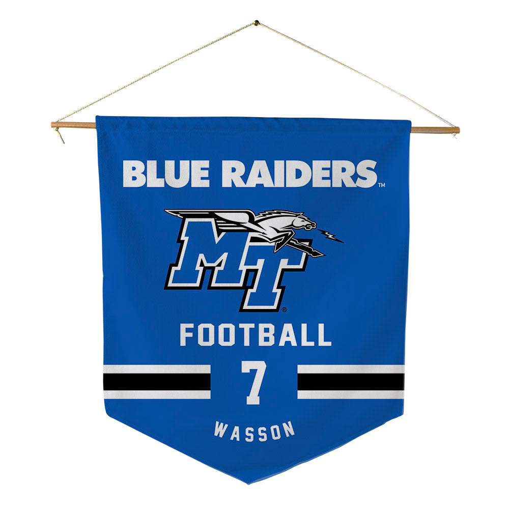 MTSU - NCAA Football : Hogan Wasson - Pennant - 18" x 21"-0