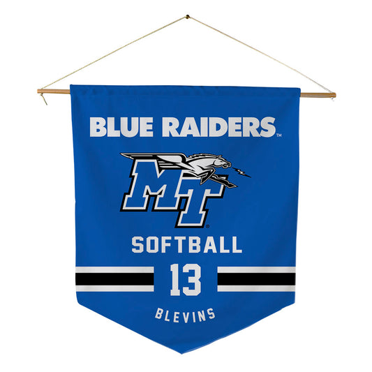 MTSU - NCAA Softball : Ansley Blevins - Pennant - 18" x 21"-0