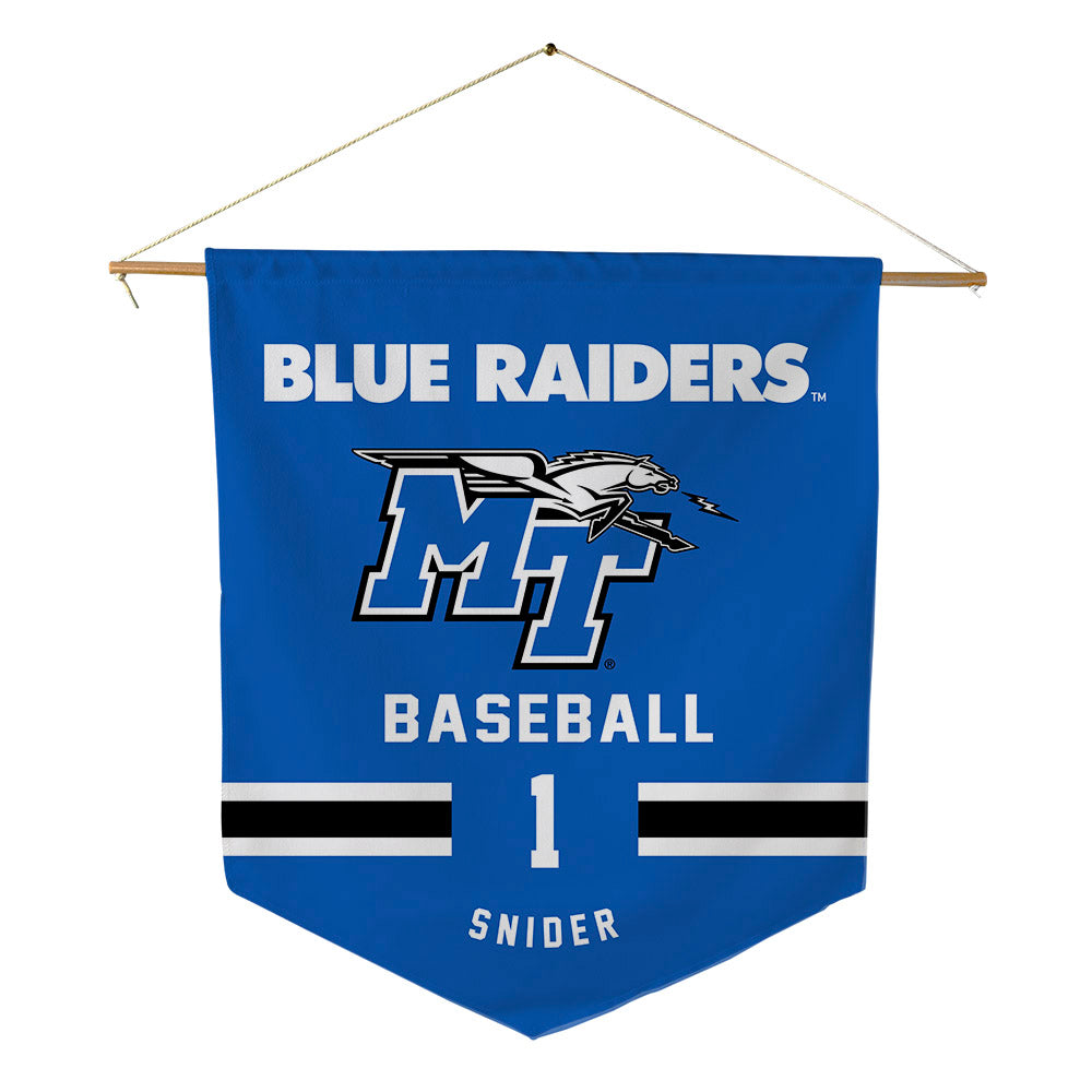 MTSU - NCAA Baseball : Grant Snider - Pennant - 18" x 21"-0