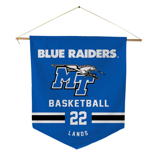 MTSU - NCAA Men's Basketball : Kamari Lands - Pennant - 18" x 21"-0