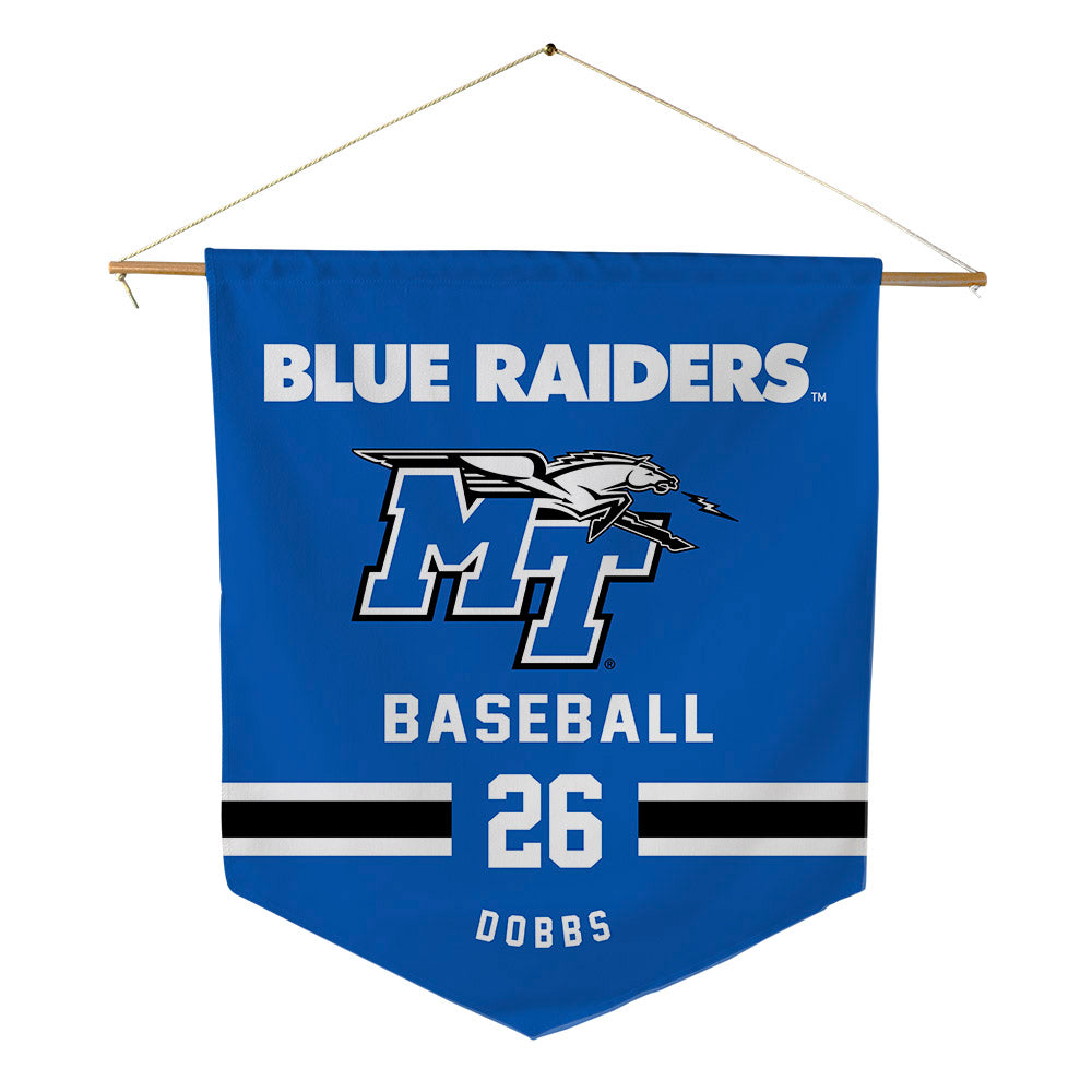 MTSU - NCAA Baseball : Mason Dobbs - Pennant - 18" x 21"-0