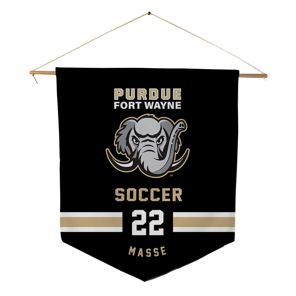 PFW - NCAA Women's Soccer : Bella Masse - Pennant - 18" x 21"-0