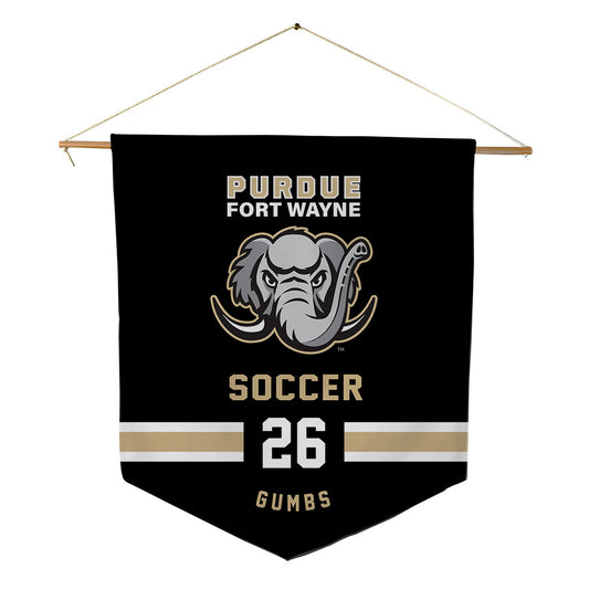 PFW - NCAA Men's Soccer : Tegan Gumbs - Pennant - 18" x 21"-0