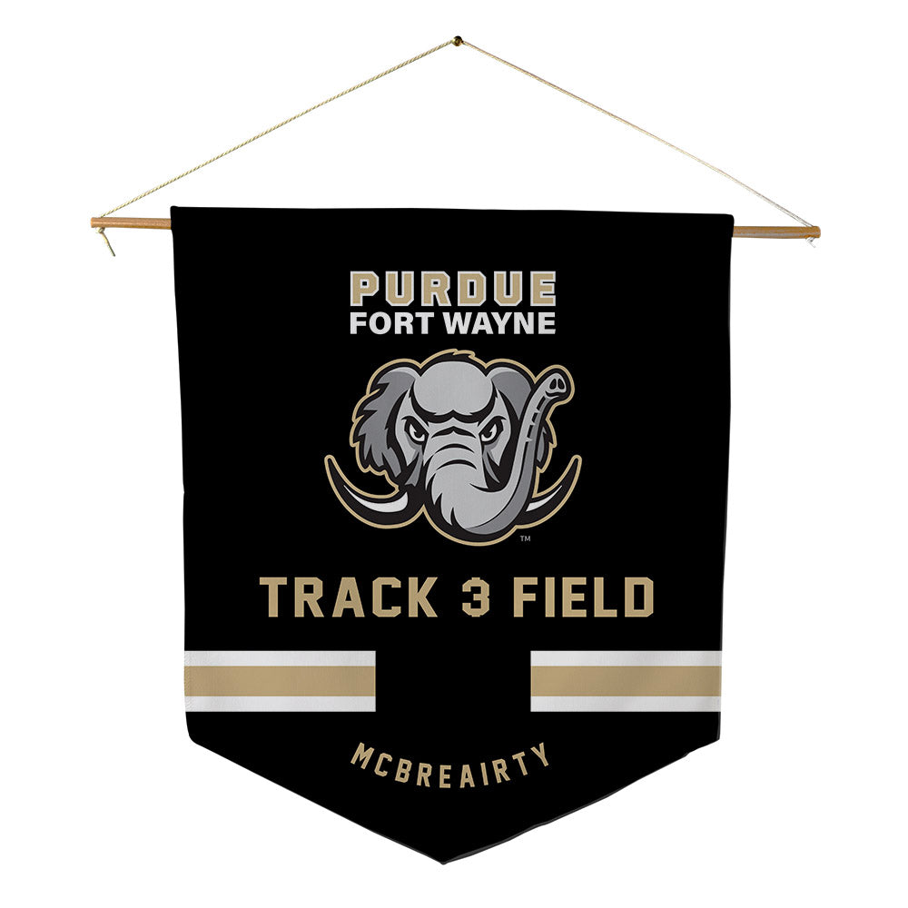 PFW - NCAA Men's Track & Field : Benjamin McBreairty - Pennant - 18" x 21"-0