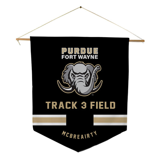 PFW - NCAA Men's Track & Field : Benjamin McBreairty - Pennant - 18" x 21"-0