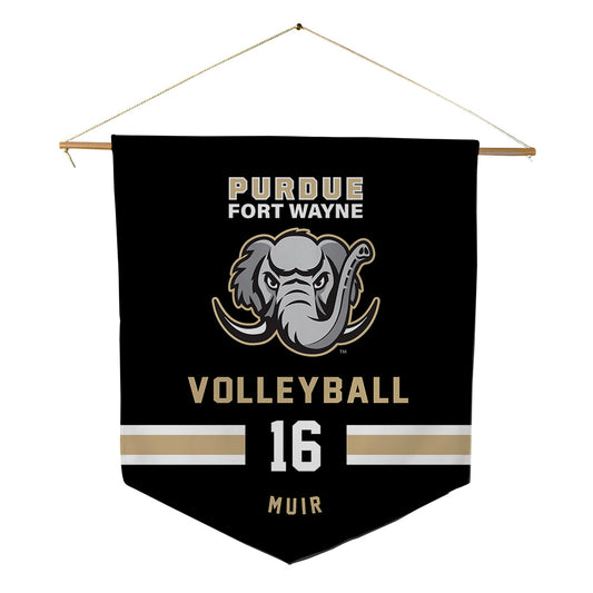 PFW - NCAA Men's Volleyball : Logan Muir - Pennant - 18" x 21"-0