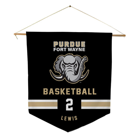 PFW - NCAA Men's Basketball : DeAndre Lewis - Pennant - 18" x 21"-0