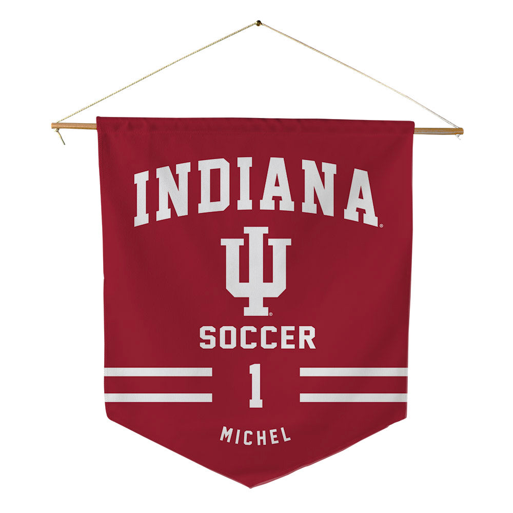 Indiana - NCAA Men's Soccer : Judewellin Michel - Pennant - 18" x 21"-0