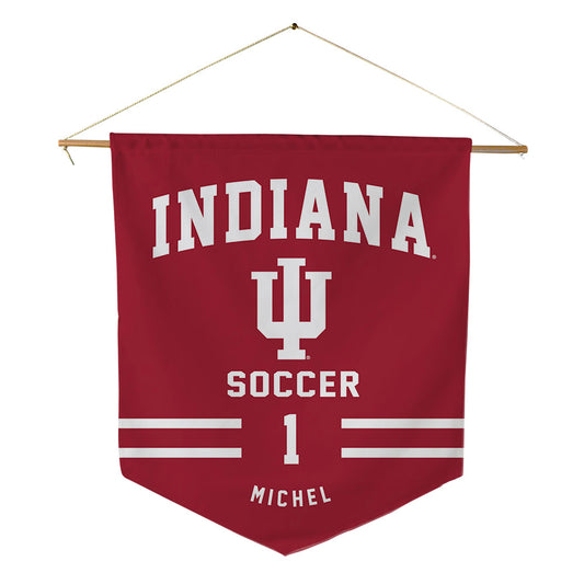 Indiana - NCAA Men's Soccer : Judewellin Michel - Pennant - 18" x 21"-0