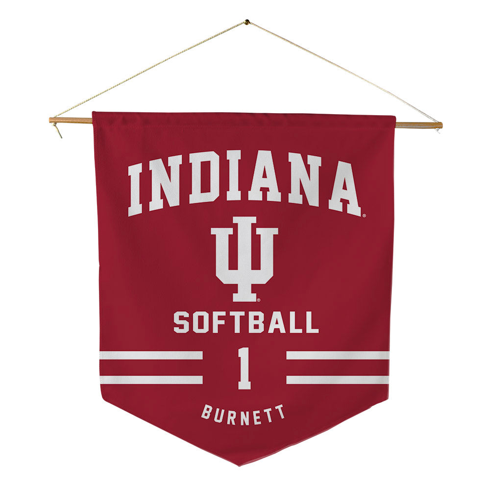Indiana - NCAA Softball : Breezy Burnett - Pennant - 18" x 21"-0