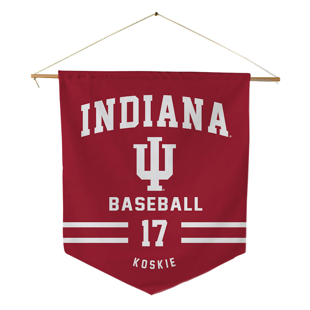 Indiana - NCAA Baseball : Caleb Koskie - Pennant - 18" x 21"-0