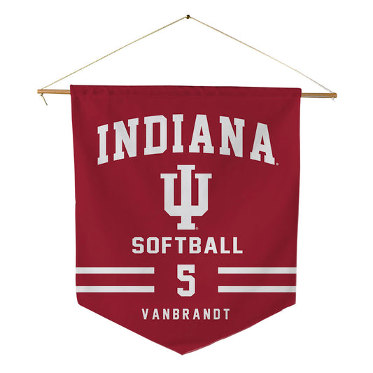 Indiana - NCAA Softball : Aly VanBrandt - Pennant - 18" x 21"-0