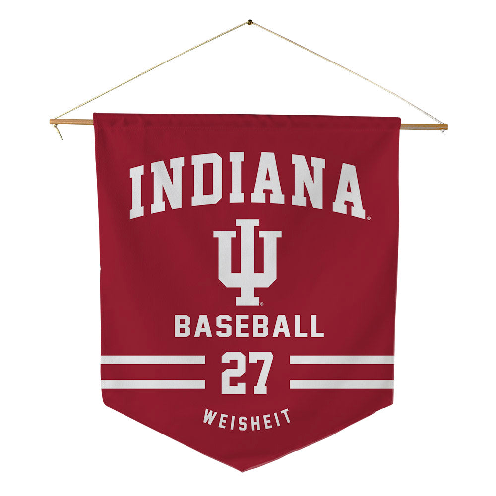 Indiana - NCAA Baseball : Clayton Weisheit - Pennant - 18" x 21"-0