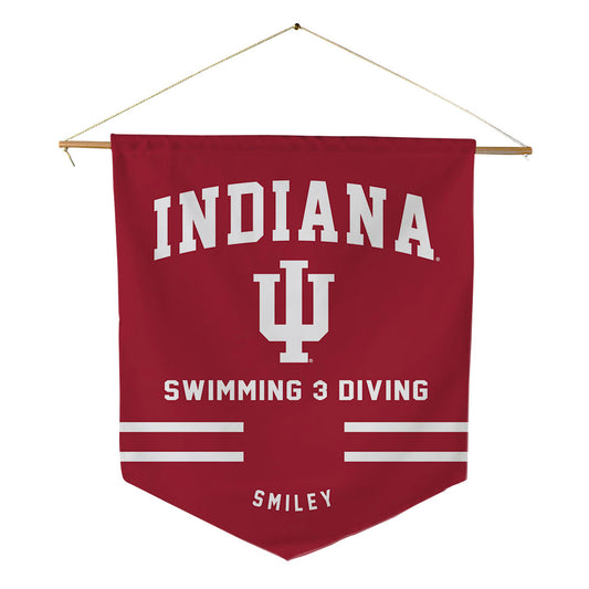 Indiana - NCAA Men's Swimming & Diving : Dylan Smiley - Pennant - 18" x 21"-0