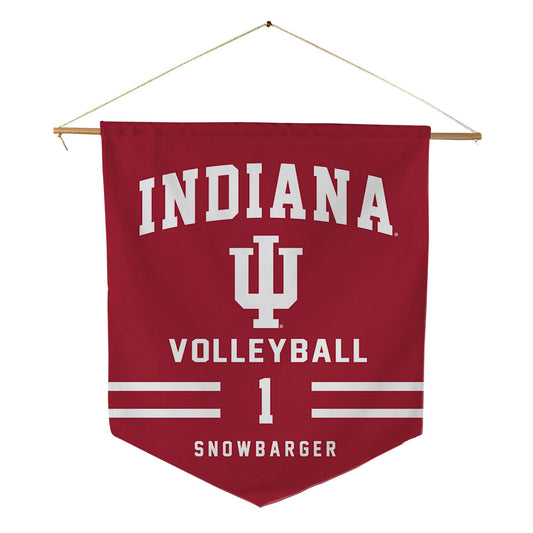 Indiana - NCAA Women's Volleyball : Sara Snowbarger - Pennant - 18" x 21"-0