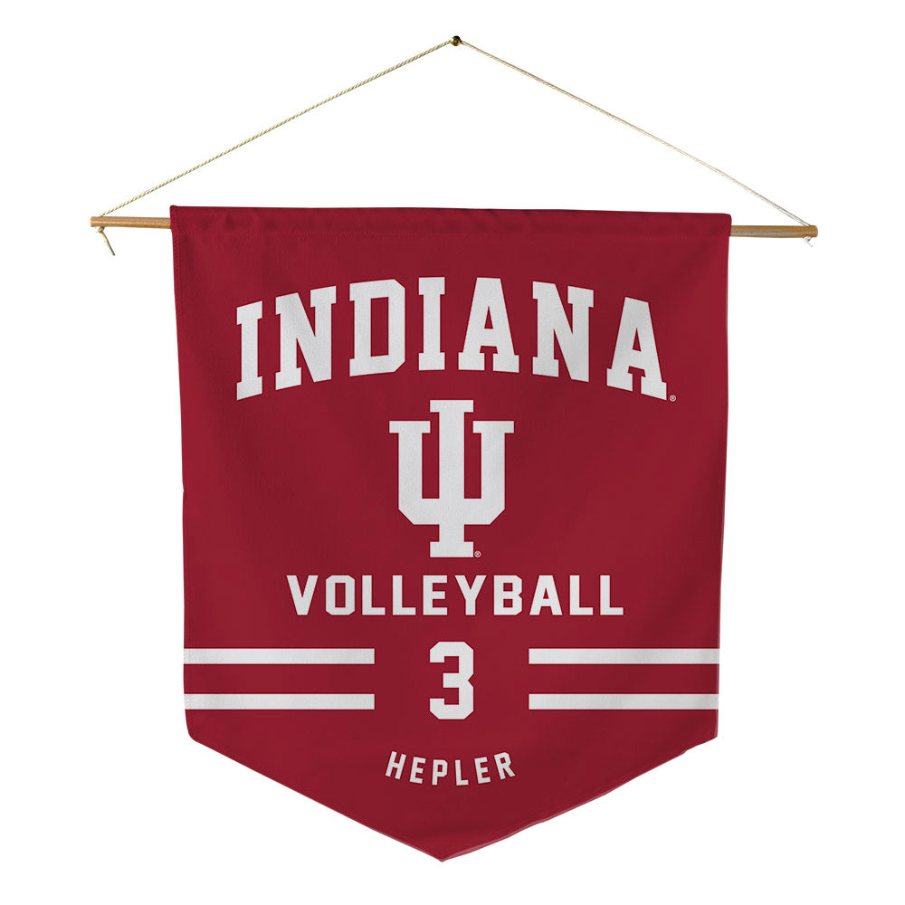 Indiana - NCAA Women's Volleyball : Ellie Hepler - Pennant - 18" x 21"-0