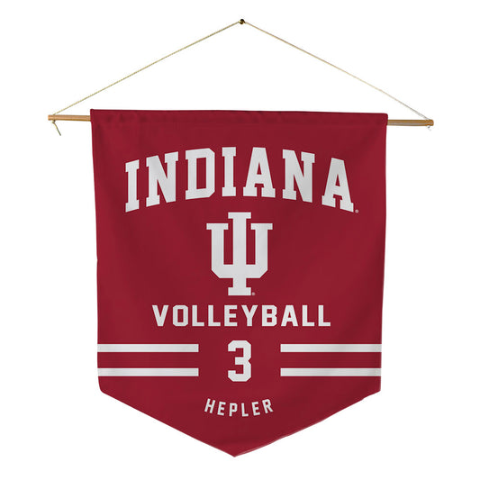 Indiana - NCAA Women's Volleyball : Ellie Hepler - Pennant - 18" x 21"-0