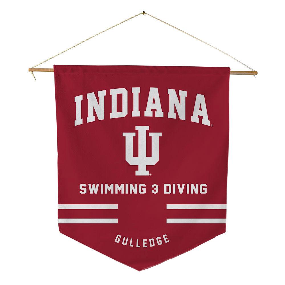 Indiana - NCAA Men's Swimming & Diving : Travis Gulledge - Pennant - 18" x 21"-0