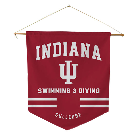 Indiana - NCAA Men's Swimming & Diving : Travis Gulledge - Pennant - 18" x 21"-0