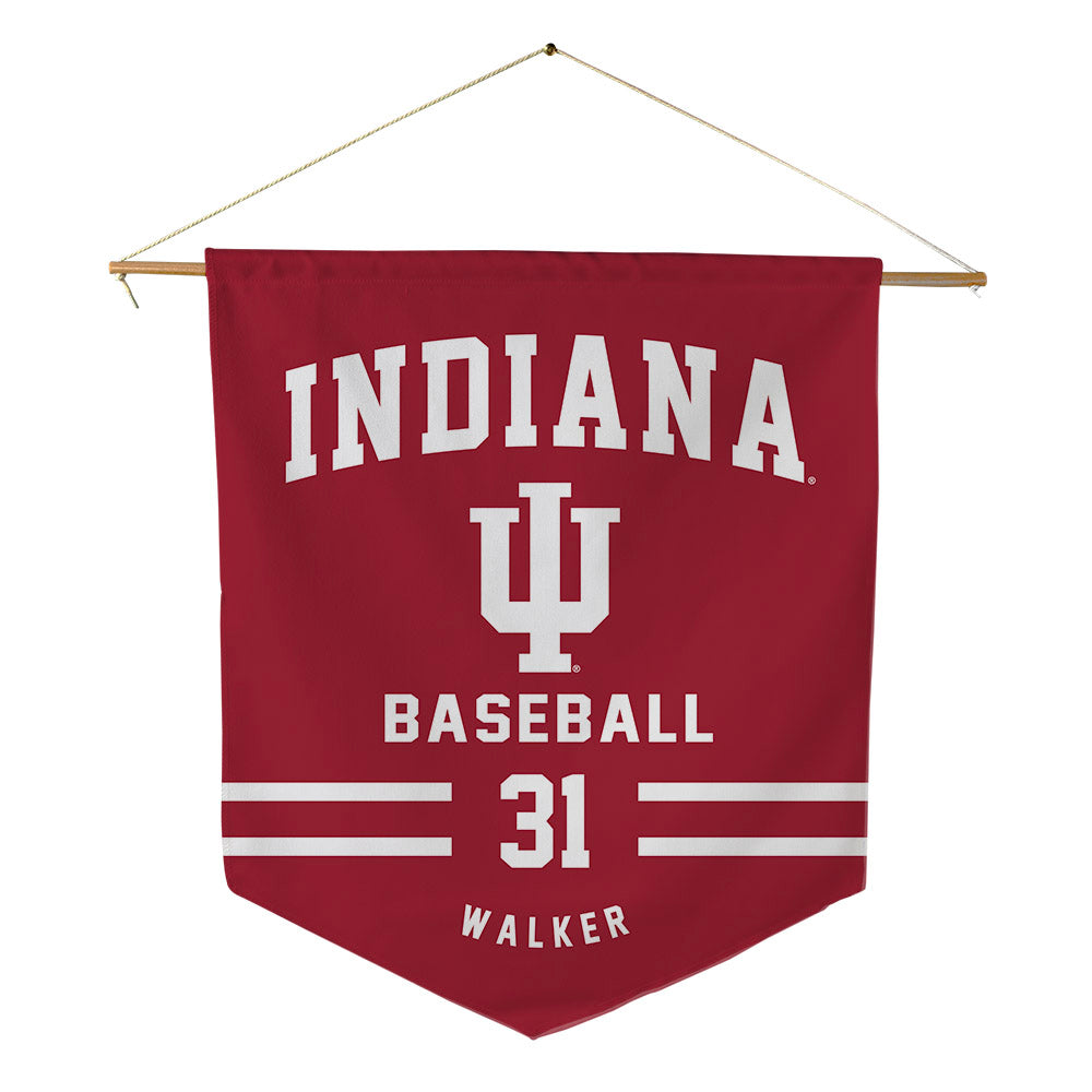 Indiana - NCAA Baseball : Eli Walker - Pennant - 18" x 21"-0