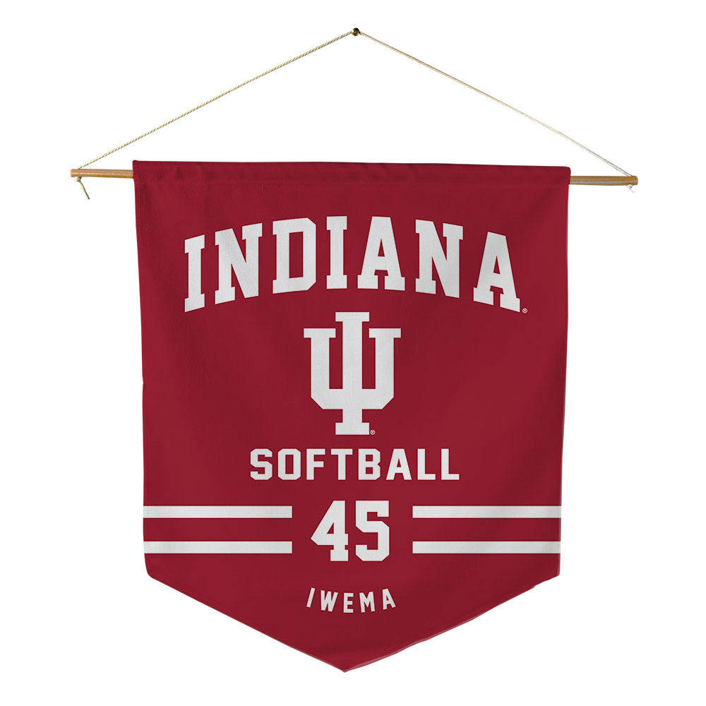 Indiana - NCAA Softball : Lexi Iwema - Pennant - 18" x 21"-0