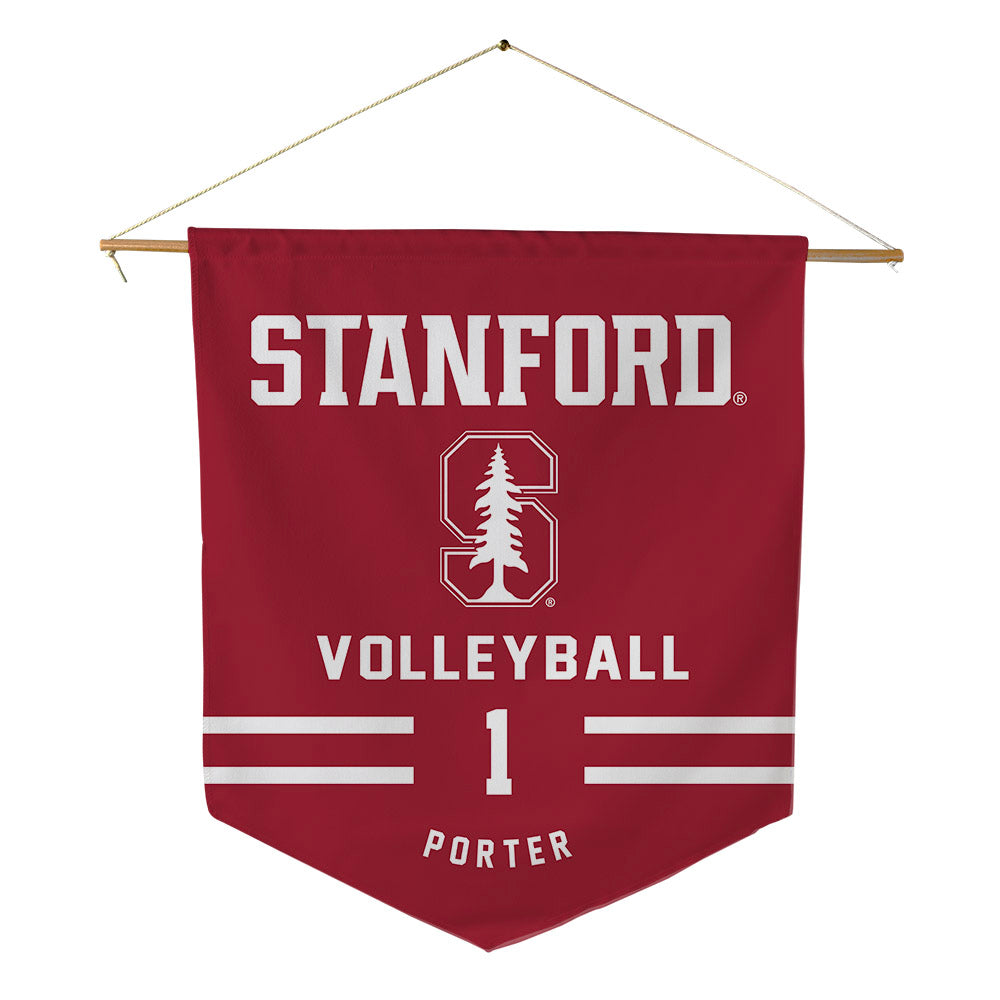 Stanford - NCAA Men's Volleyball : Evan Porter - Pennant - 18" x 21"-0
