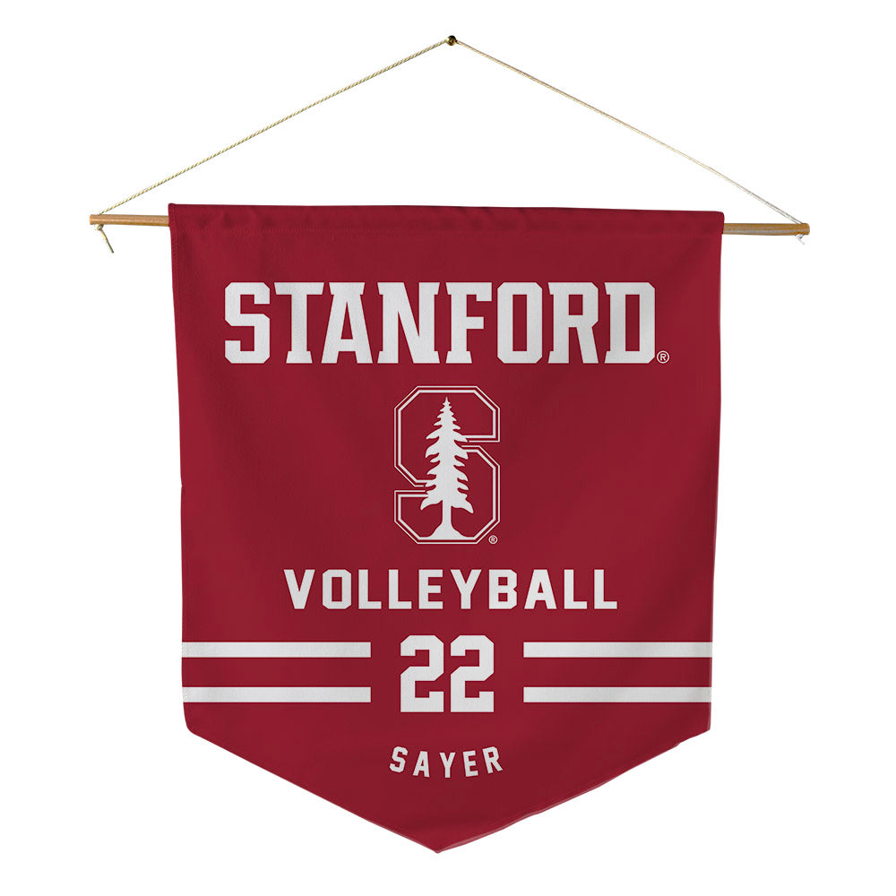 Stanford - NCAA Women's Volleyball : Erika Sayer - Pennant - 18" x 21"-0