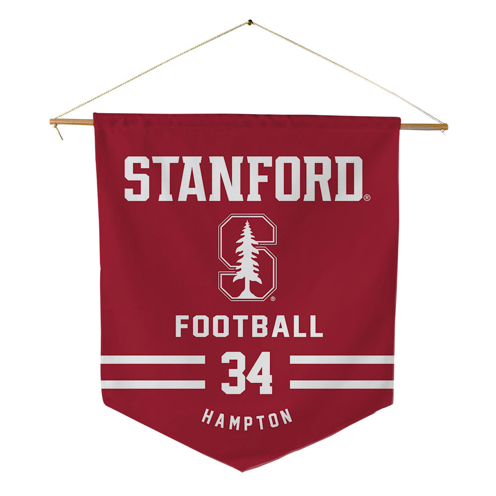 Stanford - NCAA Football : Caleb Hampton - Pennant - 18" x 21"-0