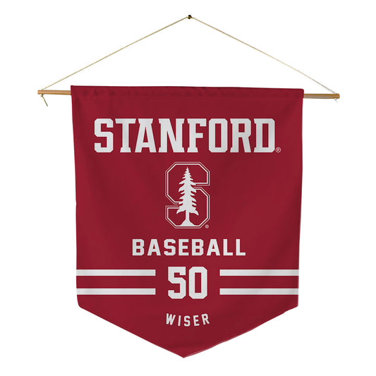 Stanford - NCAA Baseball : David Wiser - Pennant - 18" x 21"-0