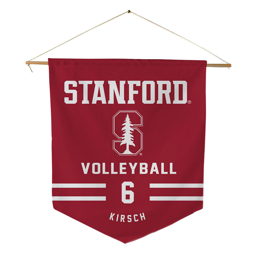 Stanford - NCAA Women's Volleyball : Koko Kirsch - Pennant - 18" x 21"-0