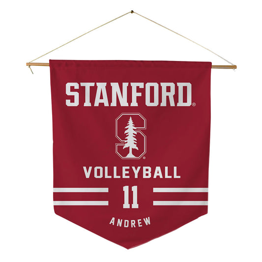 Stanford - NCAA Women's Volleyball : Lizzy Andrew - Pennant - 18" x 21"-0