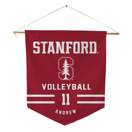 Stanford - NCAA Women's Volleyball : Lizzy Andrew - Pennant - 18" x 21"-0