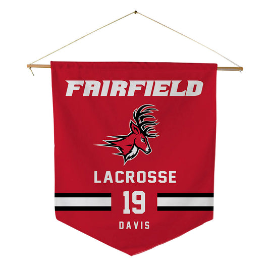Fairfield - NCAA Men's Lacrosse : Daniel Davis - Pennant - 18" x 21"-0