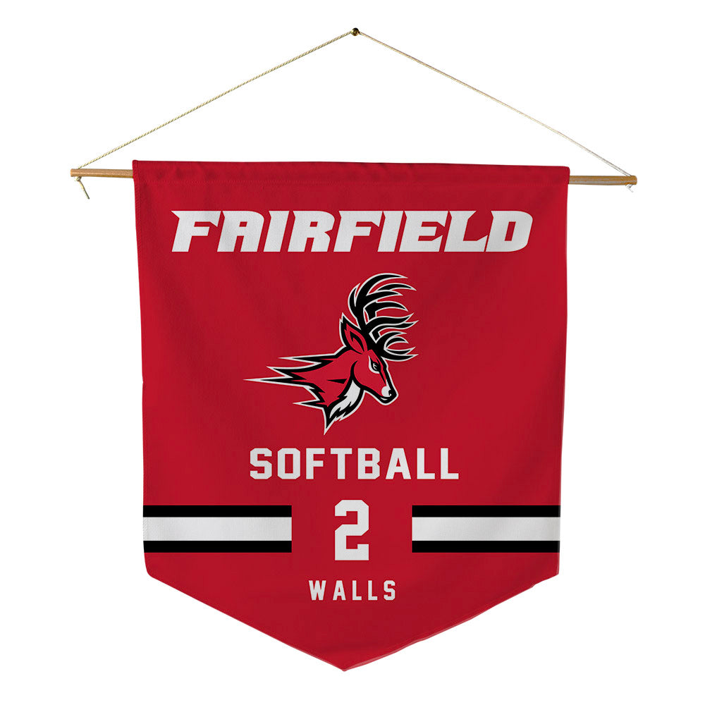 Fairfield - NCAA Softball : Caroline Walls - Pennant - 18" x 21"-0