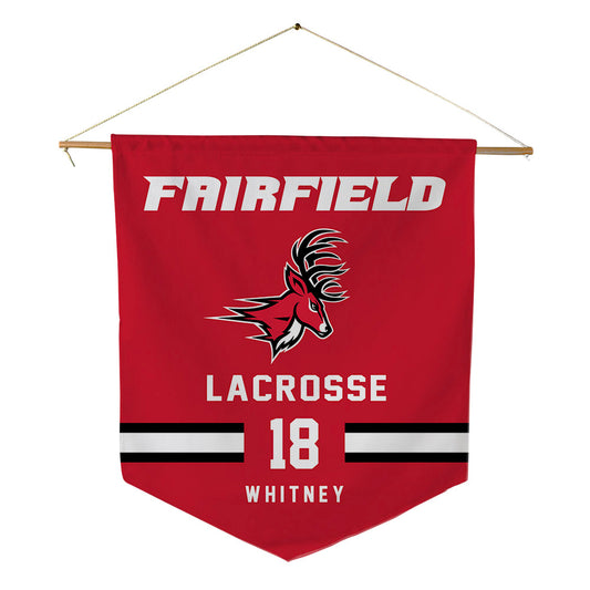 Fairfield - NCAA Men's Lacrosse : Landon Whitney - Pennant - 18" x 21"-0