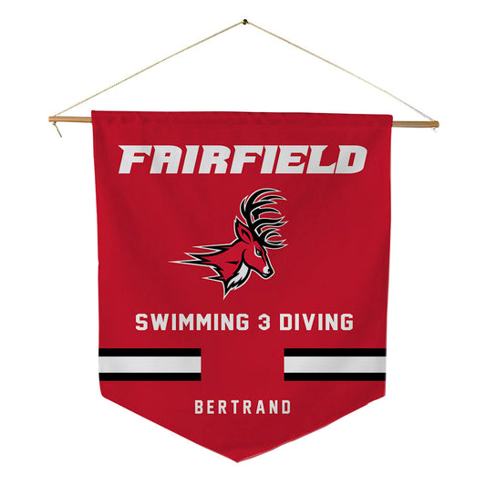 Fairfield - NCAA Men's Swimming & Diving : James Bertrand - Pennant - 18" x 21"-0