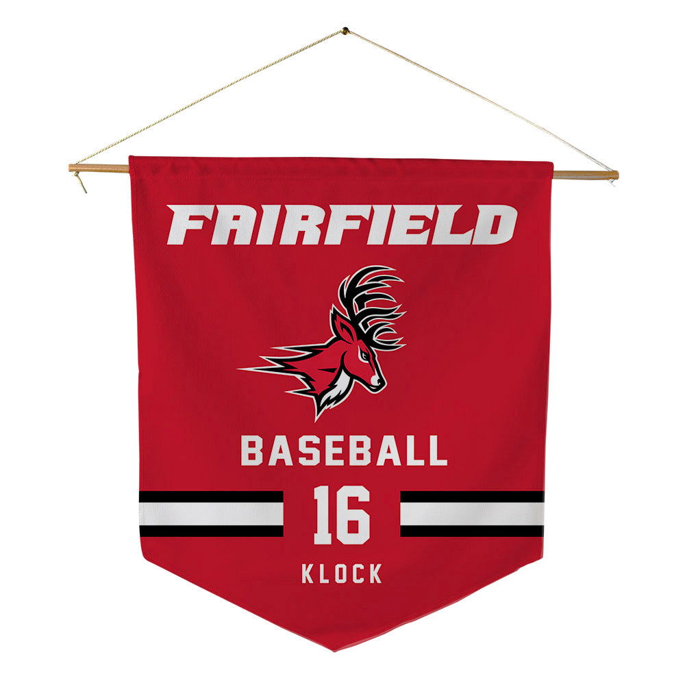 Fairfield - NCAA Baseball : Connor Klock - Pennant - 18" x 21"-0