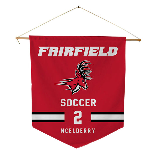 Fairfield - NCAA Men's Soccer : Liam McElderry - Pennant - 18" x 21"-0