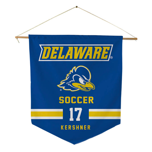 Delaware - NCAA Men's Soccer : Emmett Kershner - Pennant - 18" x 21"-0