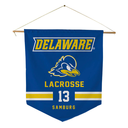Delaware - NCAA Men's Lacrosse : Cole Samburg - Pennant - 18" x 21"-0